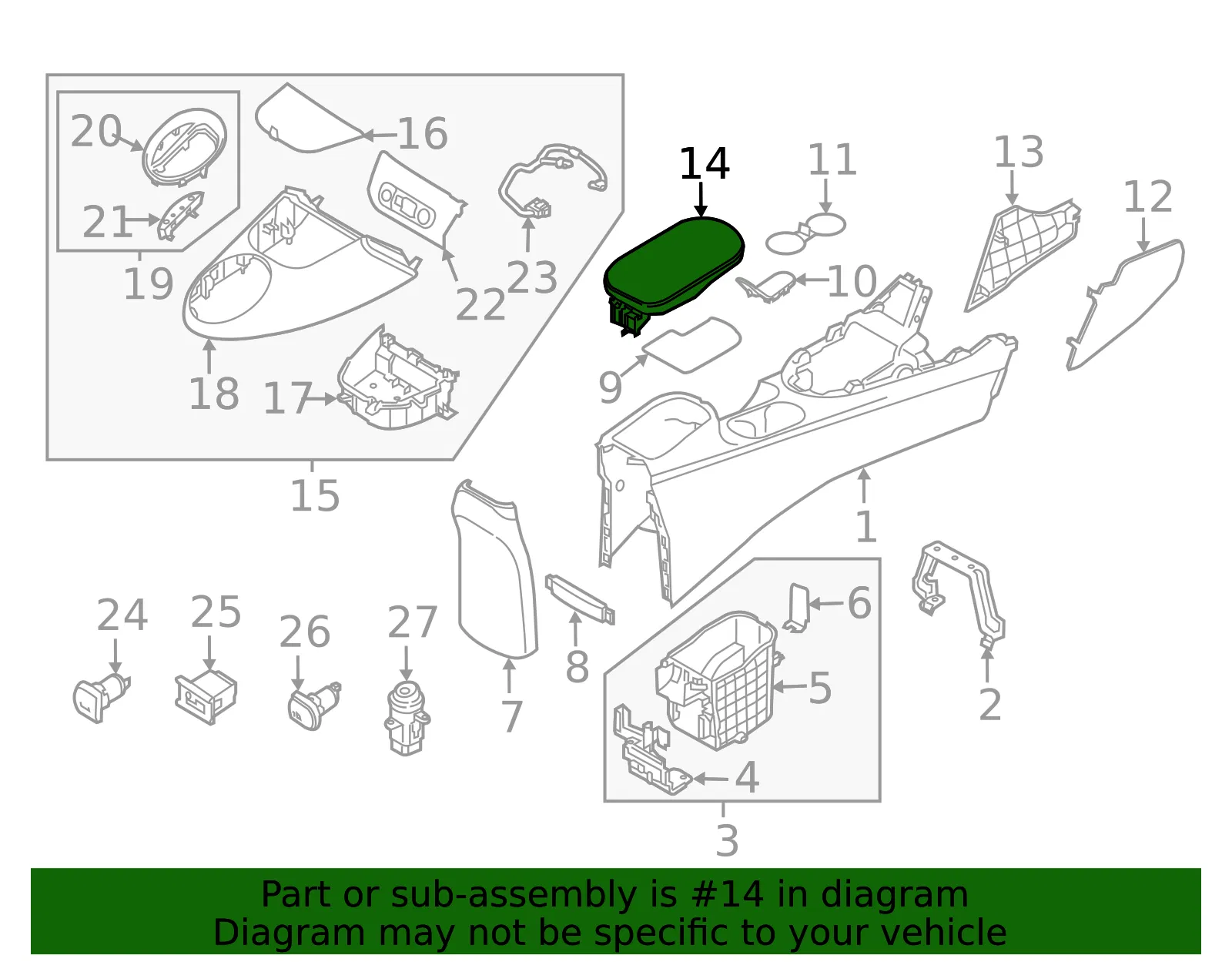 Armrest - Kia (84660 B2000EQ) - view 3